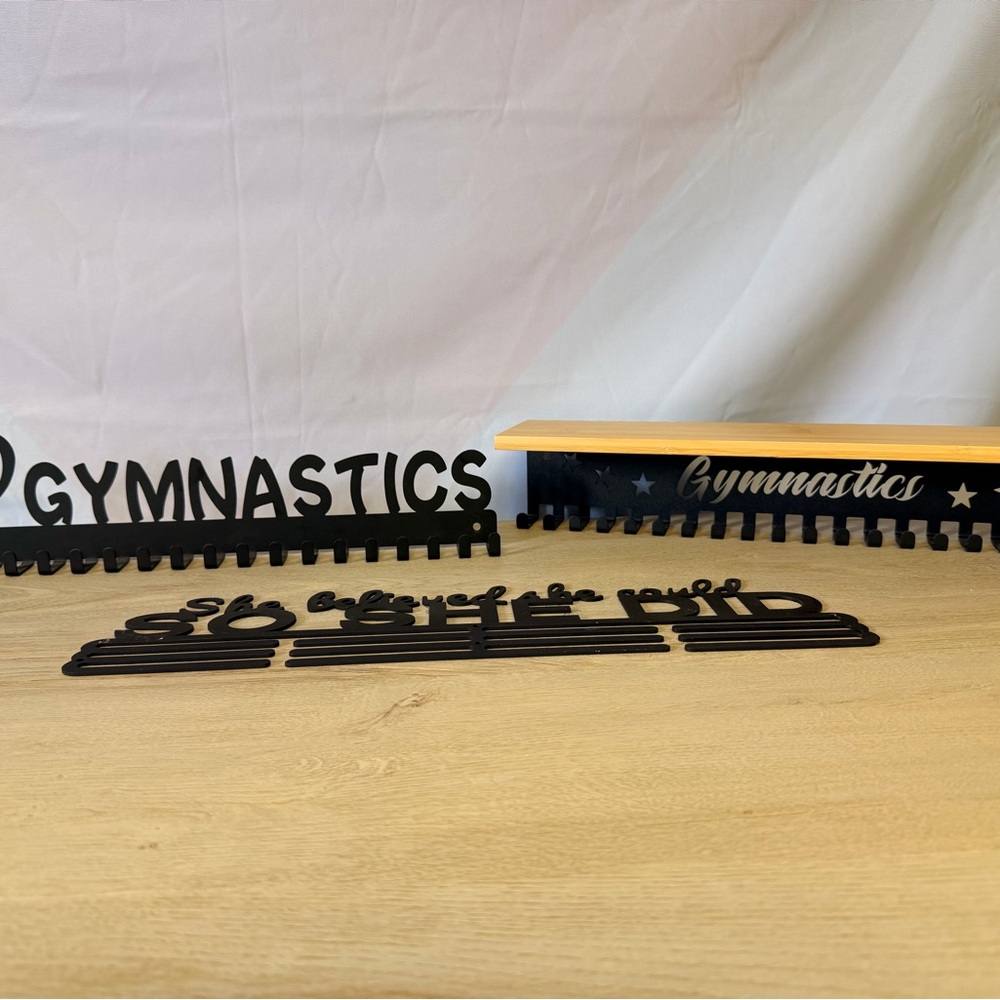 Black Gymnastics Medal Holder